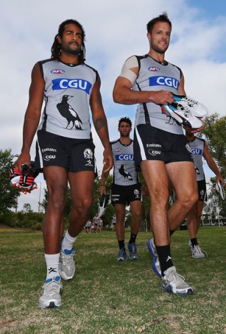 Nathan Brown (pictured with Harry O'Brien) is likely to make his season debut this weekend.